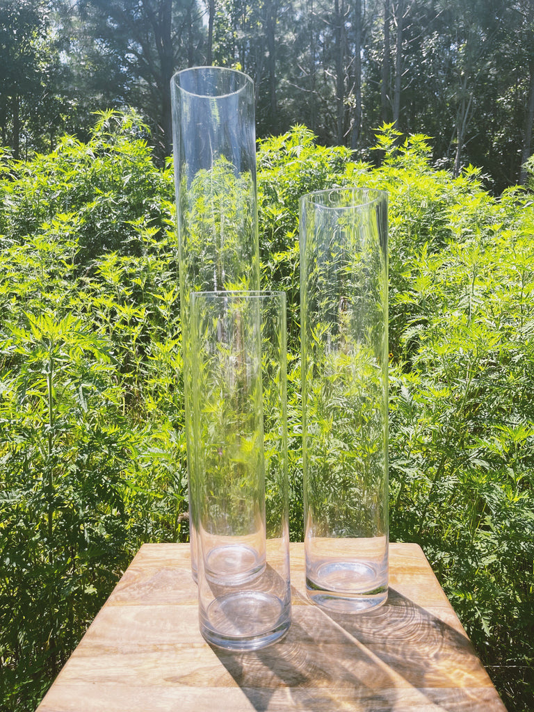 Glass Cylinder Vases - 15" - 24"