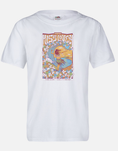 Youth Surfing Hula White Tee