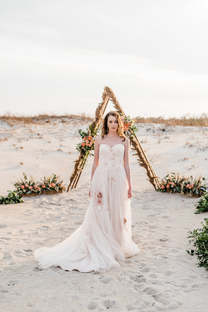 Peach & Lavender Wedding Inspiration at Assateague Island