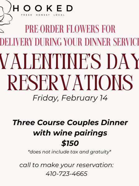 Hooked Valentine&#39;s Day Dinner Flower Pre-Order