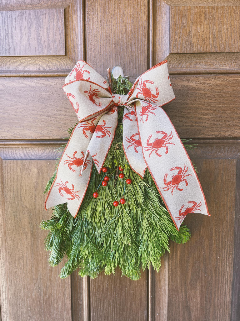 Holiday Evergreen Swag with Bow