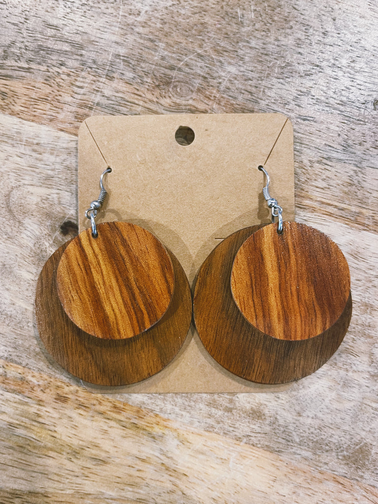 Wood Earrings: Style 10