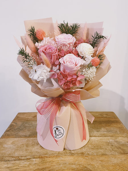 Pink Preserved Flower Bouquet