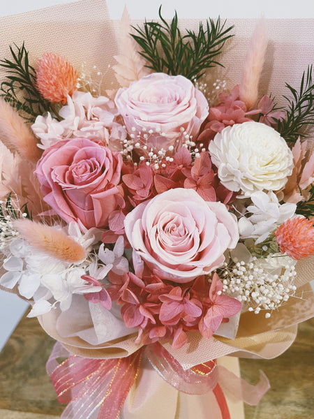 Pink Preserved Flower Bouquet