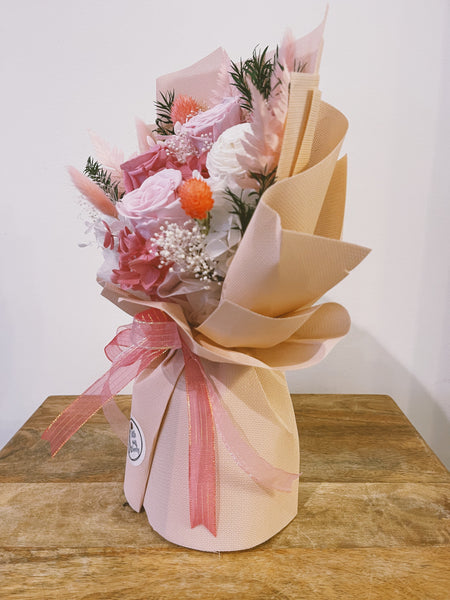 Pink Preserved Flower Bouquet