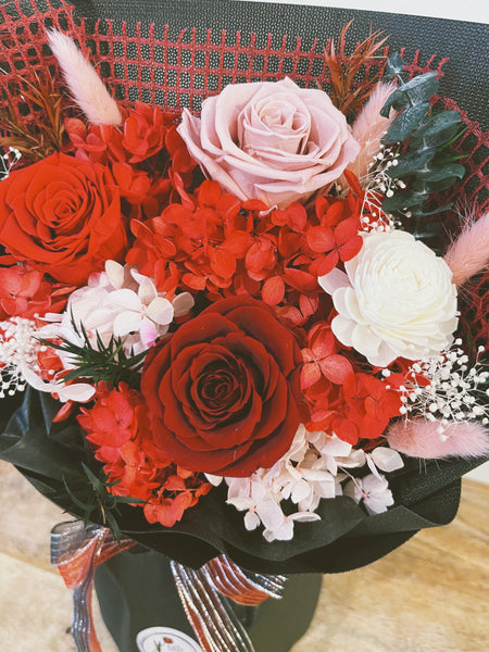 Red Preserved Flower Bouquet