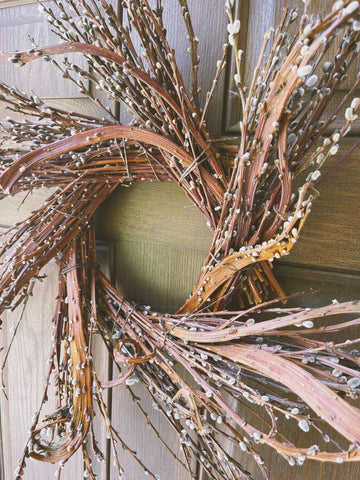 Dried Pussy Willow Wreath