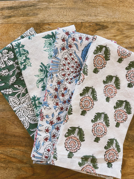 Block-Printed Fabric Napkin Set