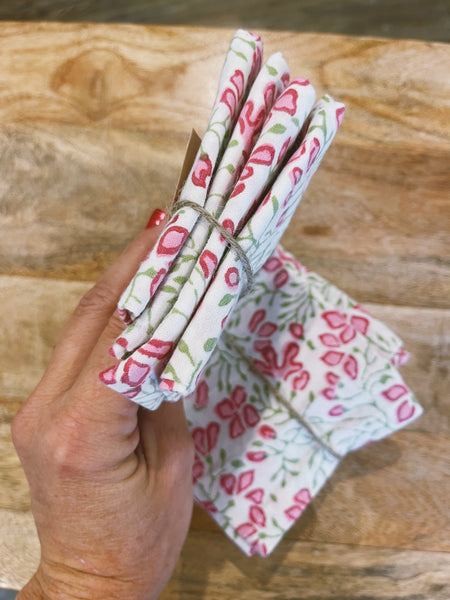 Block-Printed Fabric Napkin Set