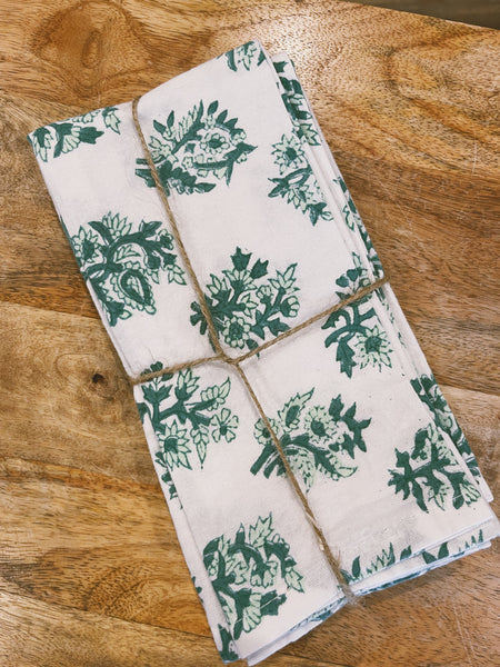 Block-Printed Fabric Napkin Set