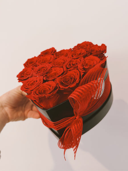 Medium Preserved Red Rose Box