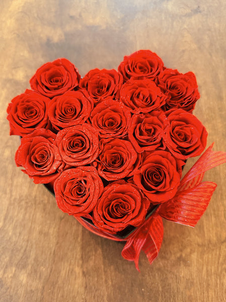 Medium Preserved Red Rose Box