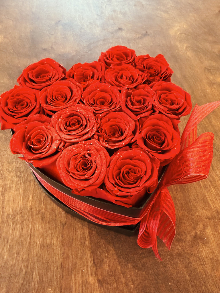 Medium Preserved Red Rose Box