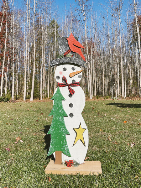 Wooden Snowman