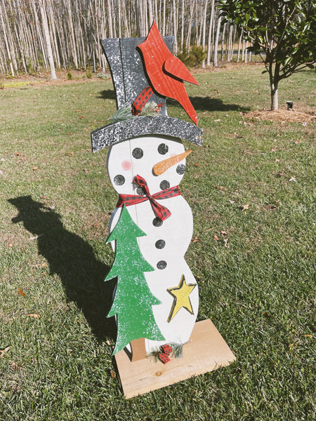 Wooden Snowman