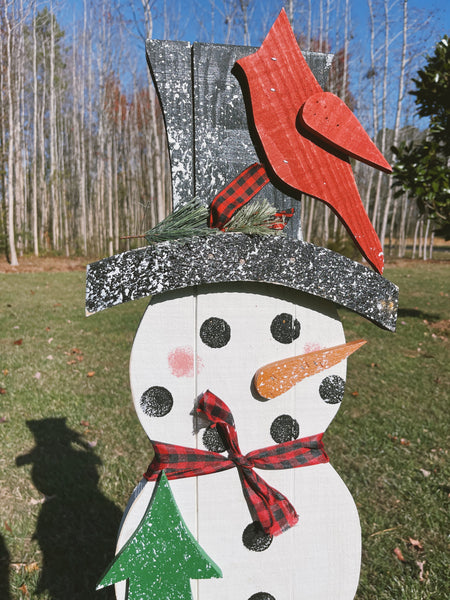 Wooden Snowman