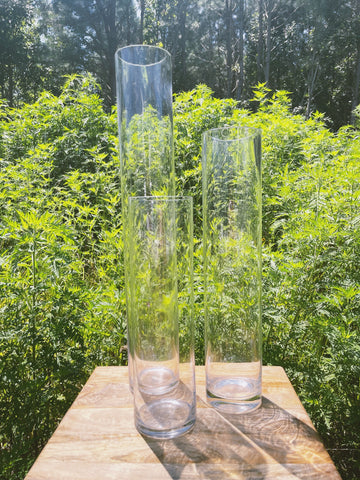 Glass Cylinder Vases - 15" - 24"